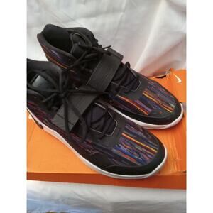 Nike Men's 14 Air Force Max AR0974-100 Black White Multi Mesh Basketball Shoes